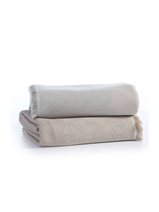 Nef-Nef Homeware Maximus Ριχτάρι Πολυθρόνας Ζακάρ 170x180εκ. Beige