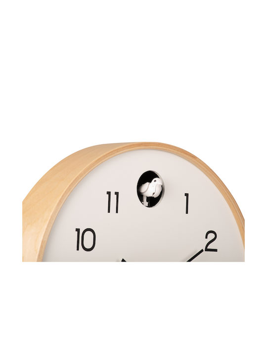 Karlsson Cuckoo Ρολόι Τοίχου Ξύλινο White Ø31.5cm