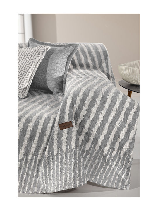 Guy Laroche Three-Seater Sofa Throw 2 Sides Norton 180x300cm Grey