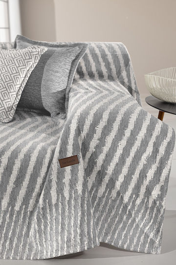 Guy Laroche Norton Sofa Throw 2 Seater 2 Sides P180xW250cm Gray Guy Laroche Norton Sofa Throw 2 Seater 2 Sides P180xW250cm Gray