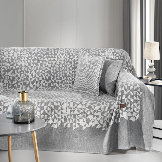 Guy Laroche Sofa Throw 2 Seater 2 Sides P180xW250cm Gray