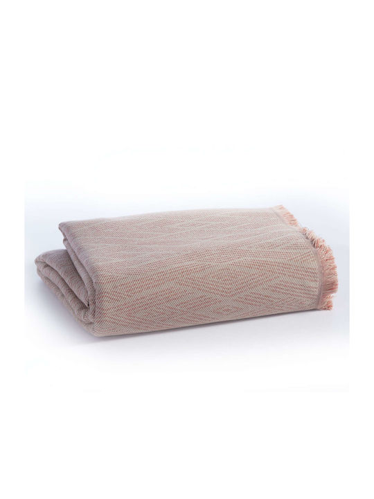 Nef-Nef Homeware Двуместен диван с хвърчащи листа Colton 170x250см. Розов 033574