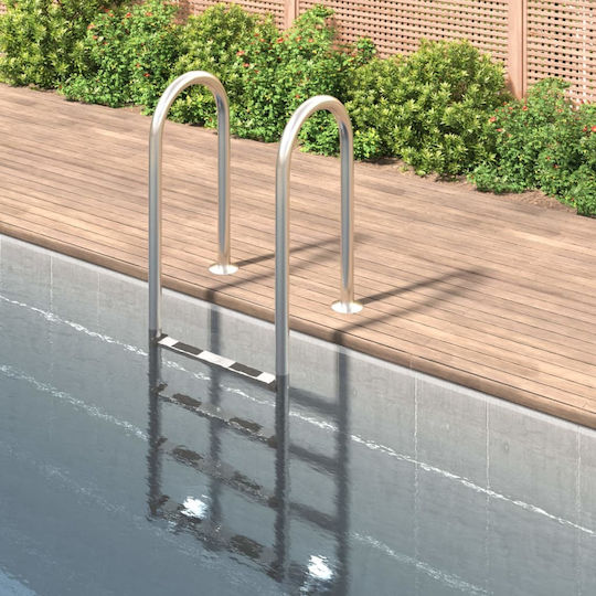 vidaXL Pool Ladder made of Stainless Steel 184.5x54x38cm Silver