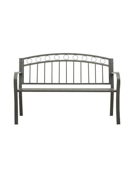 Bench Outdoor Metal Gray 120x51x60cm Bench Outdoor Metal Gray 120x51x60cm