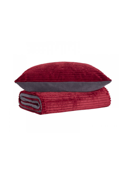 Nef-Nef Homeware Duvet Cover Set Queen with 2 Pillowcases 240x220 Calderon Bordo
