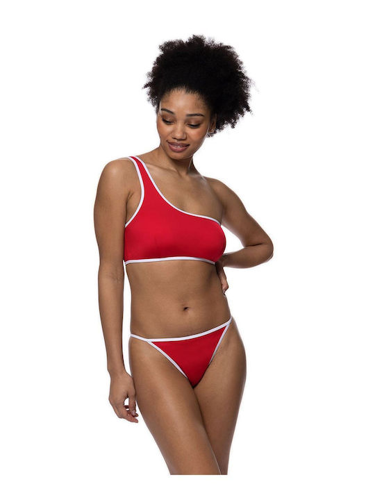 Bikinioberteile Mit Einer Schulter Rote
