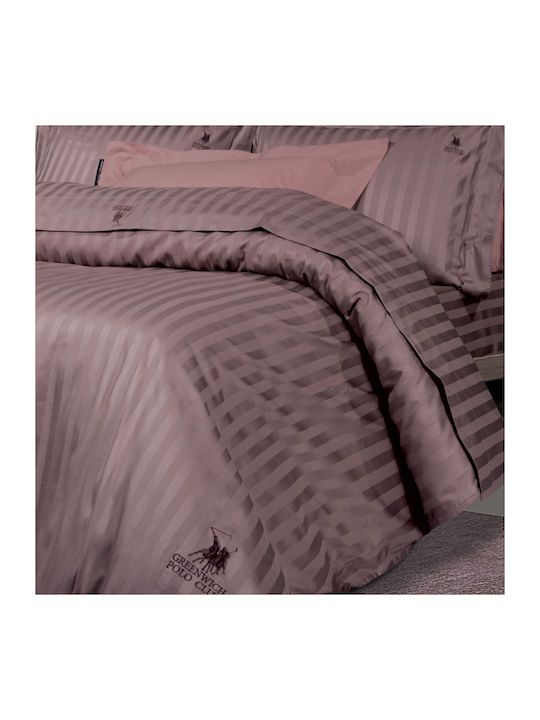 Greenwich Polo Club Duvet Cover Set Cotton Satin Queen with 2 Pillowcases 220x240 2155 Bordeaux