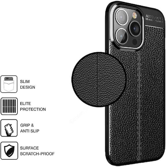 Ancus Autofocus Shock Proof Umschlag Rückseite Silikon Schwarz (iPhone 14 Pro) 38828