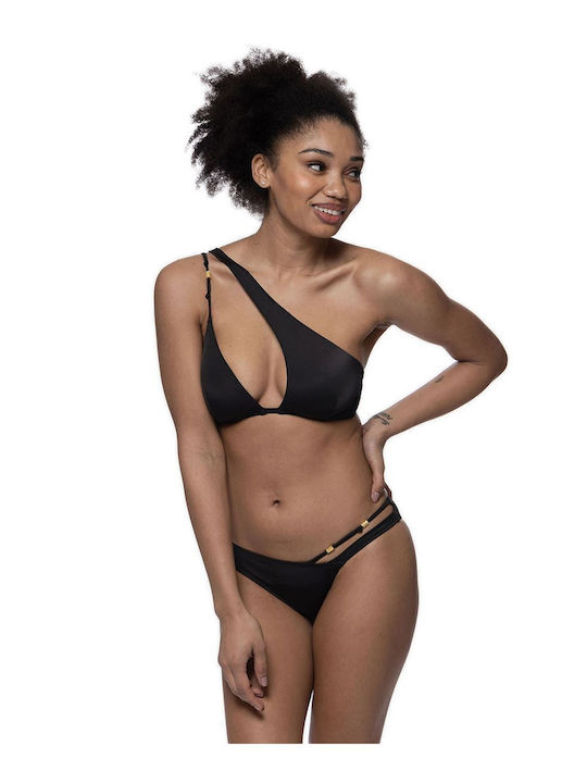 Ibadan Bikini με έναν Ώμο Μαύρο