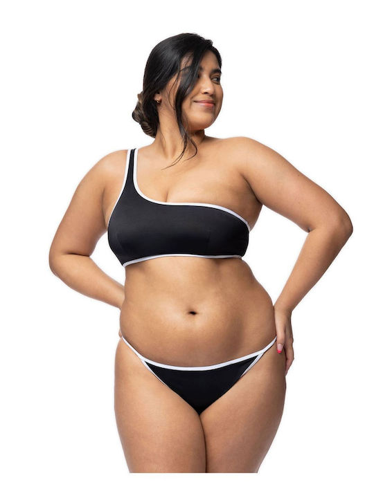 Bikini με έναν Ώμο Μαύρο
