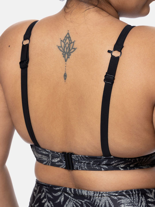Kaduna Bikini Bra Floral Black