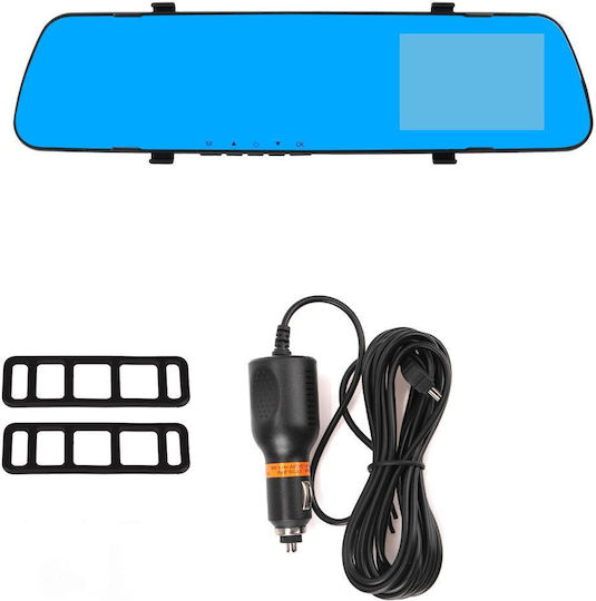 1080P Mirror Car DVR Set with Rear Camera, 4" Display
