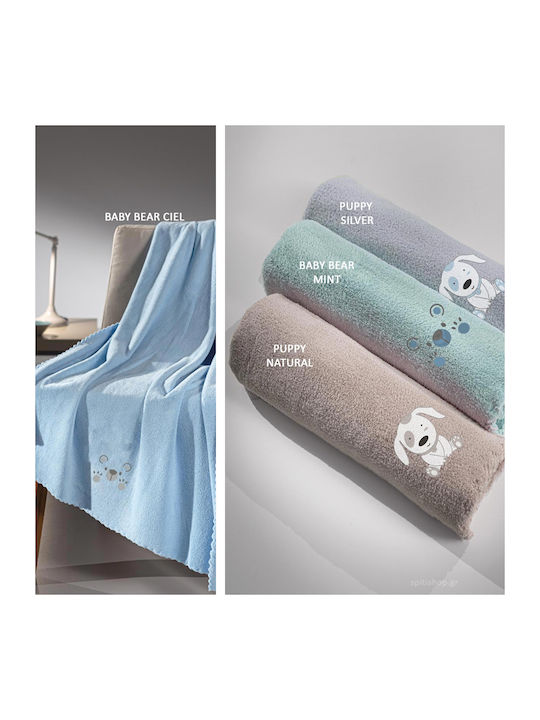 Guy Laroche Decke Kinderbett Puppy Vlies Gray 100x140cm