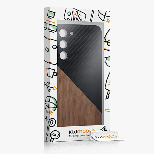 KWmobile Back Cover Wooden Dark Brown / Black (Galaxy S23+) 60505.01