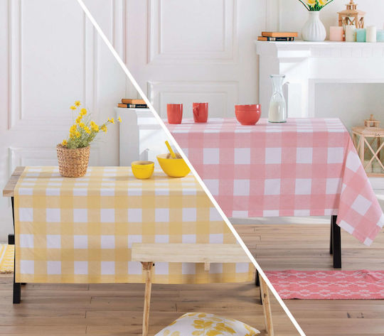 Nef-Nef Homeware Tischtuch Fleckabweisend Henry Yellow 140x240cm