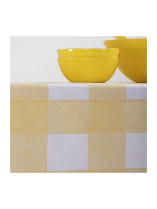 Nef-Nef Homeware Τραπεζομάντηλο Βαμβακερό Αλέκιαστο Henry Yellow 140x180εκ.