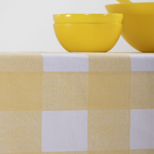 Nef-Nef Homeware Τραπεζομάντηλο Βαμβακερό Αλέκιαστο Henry Yellow 140x180εκ.