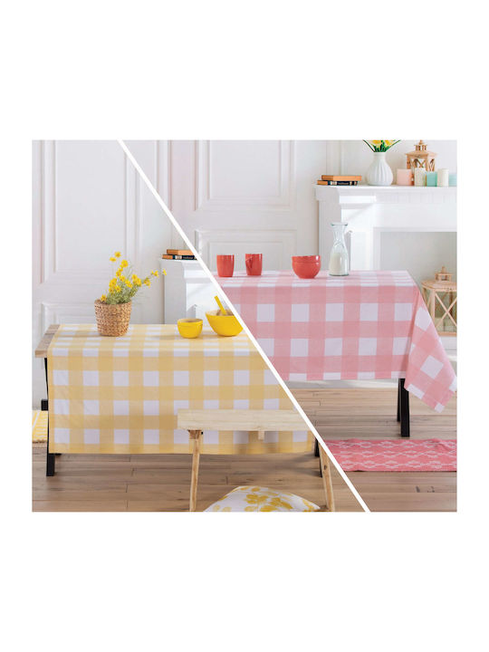 Nef-Nef Homeware Τραπεζομάντηλο Βαμβακερό Αλέκιαστο Henry Yellow 140x180εκ.