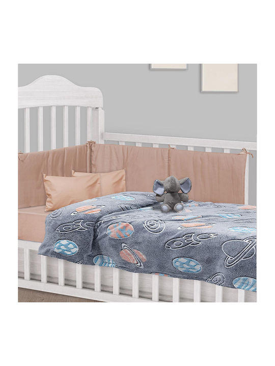 Das Home Blanket Nursery Swaddling Blankets Fleece Blue 80x110cm