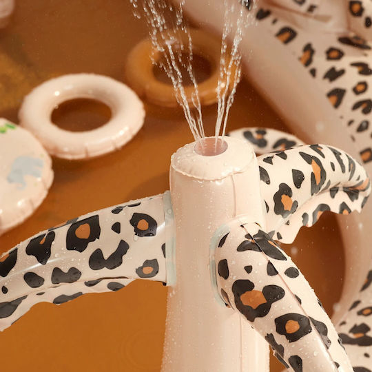 Swim Essentials Beige Leopard Children's Round Swimming Pool PVC 230lt Inflatable 203x89cm Beige