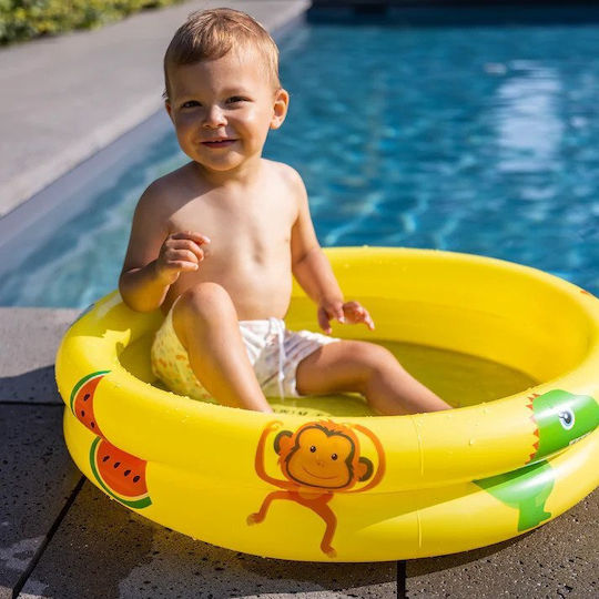 Swim Essentials Жълт Детски Кръгъл Басейн PVC 15л Надуваем Жълт