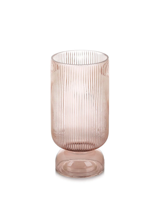 Kaemingk Glass Vase Blush Ροζ 15x15x30cm