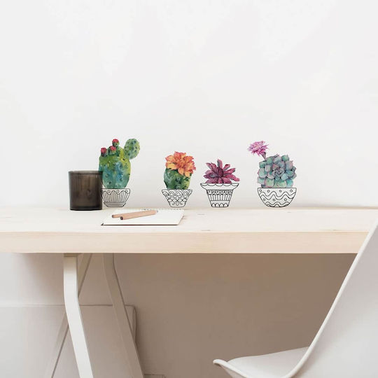 Διακοσμητικό Αυτοκόλλητο Τοίχου Cactus Vases 1τμχ 31x15εκ. Ango Διακοσμητικό Αυτοκόλλητο Τοίχου Cactus Vases 1τμχ 31x15εκ. Ango