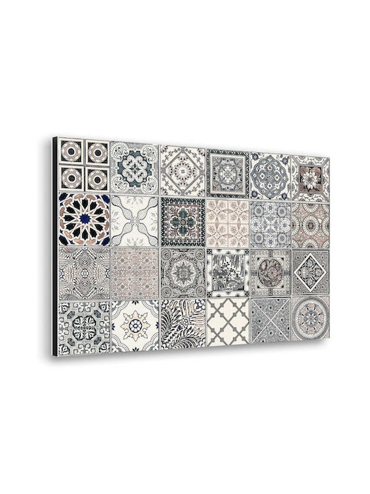 Διακοσμητικό Αυτοκόλλητο Τοίχου Grey Azulejos Multi 1τμχ 72x48εκ. Ango