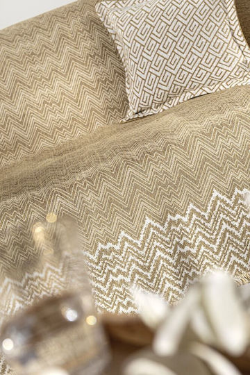 Guy Laroche Marvin Armchair Throw Two Sides Chenille 150x180cm Golden