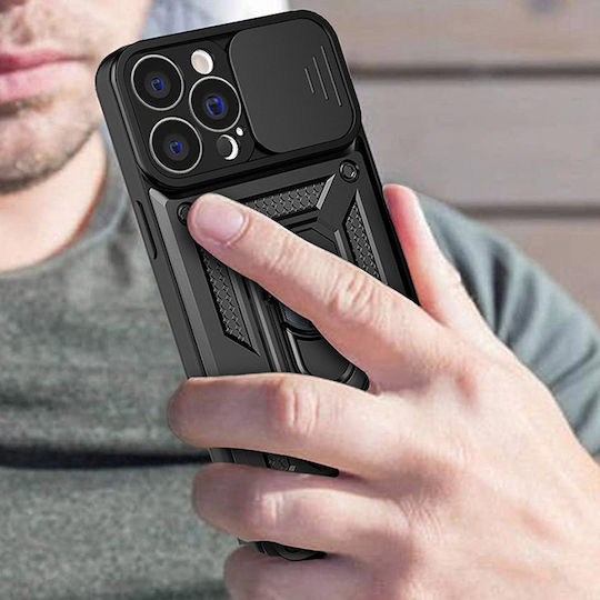 Hurtel Armor Camshield Задна корица Пластмаса Черен (Huawei Nova Y90)