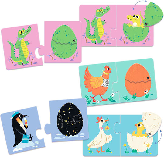 Kinderpuzzle Das Tier & sein Ei für 2+ Jahre 12pcs Djeco