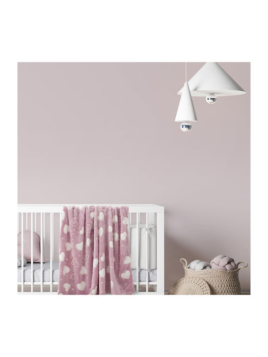 Kocoon Blanket Nursery Swaddling Blankets Darling Fleece Pink 80x110cm.