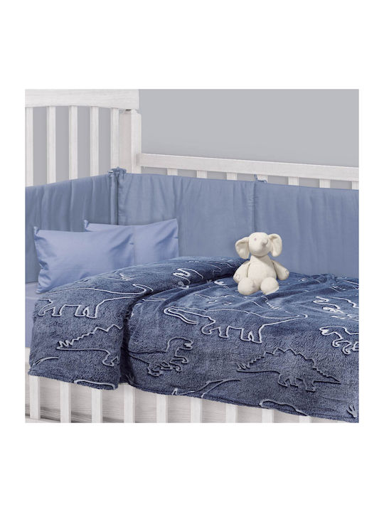 Das Home Blanket Nursery Swaddling Blankets Fleece Light Blue 80x110cm