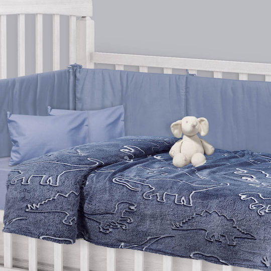 Das Home Blanket Nursery Swaddling Blankets Fleece Light Blue 80x110cm