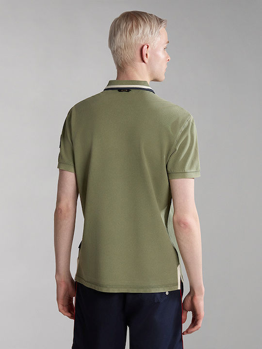 Napapijri Men's Short Sleeve Blouse Polo Green