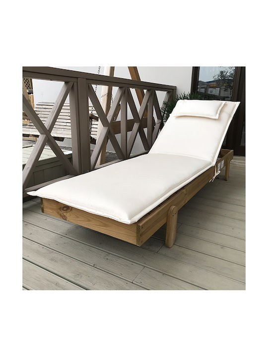 Showood Sun Lounger Cushion White 200x65cm.