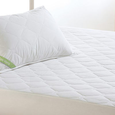 Palamaiki Single Quilted Mattress Cover Fitted Dormibene White 100x200cm