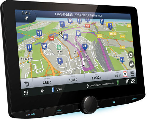 Kenwood 10.1" Display GPS Device with Bluetooth / USB / Wi-Fi and Card Slot