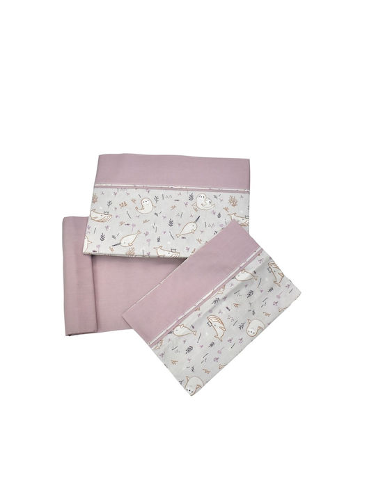Nautica Sea Friends Baby Sheets Set Crib Cotton Pink 110x160cm 3pcs