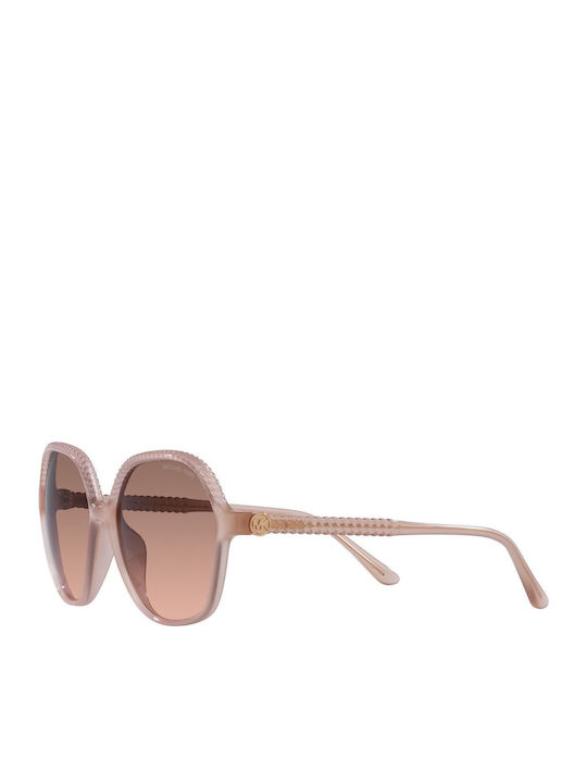 Michael Kors Bali Women's Sunglasses with Beige Plastic Frame and Brown Gradient Lens
