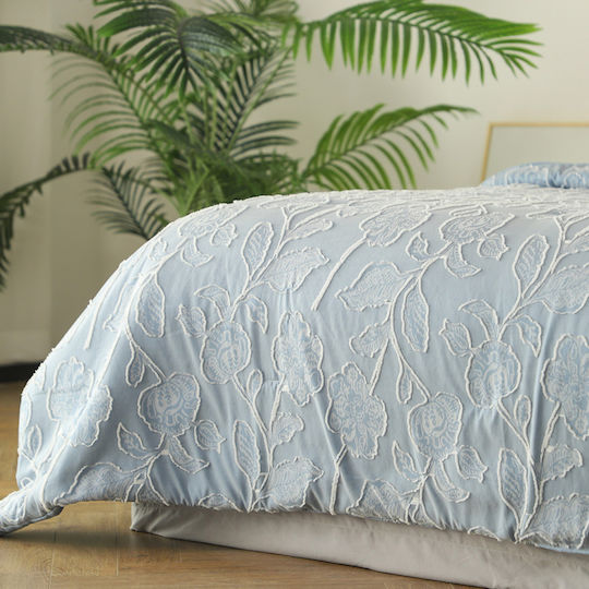 Melinen Ariel Coverlet Queen Size from Polyester Light Blue 220x240cm