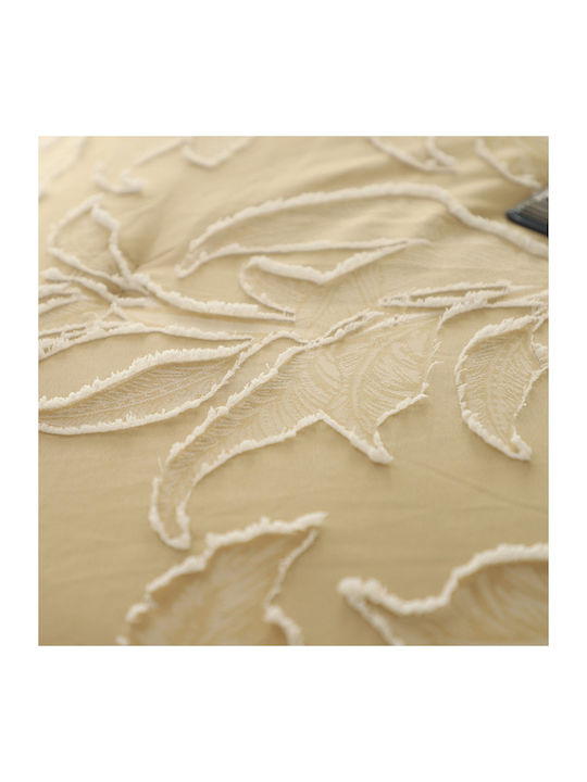Melinen Kira Coverlet Queen Size from Polyester Beige 220x240cm