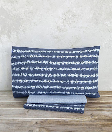 Nima Naval Coverlet Single Cotton Blue 160x240cm