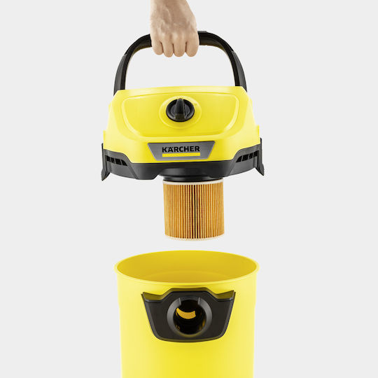 Karcher WD 3-18 Rechargeable Vacuum Wet / Dry Without Charger and Battery with Plastic Bin 17lt