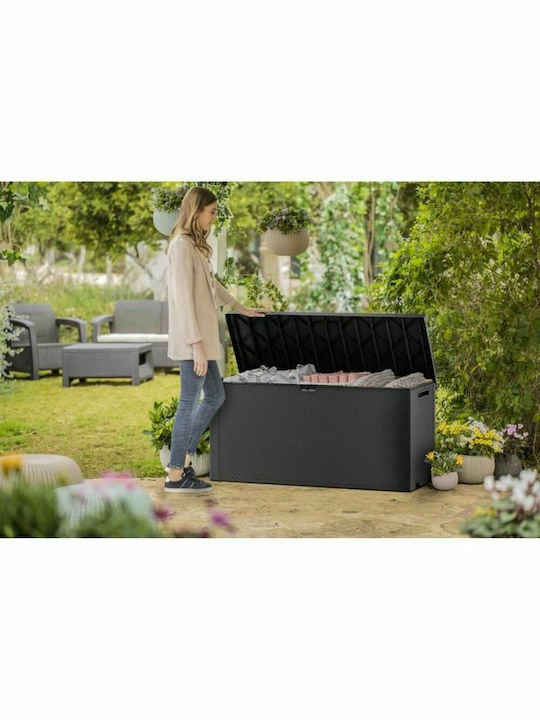 Keter Μπαоуло Аутдор Сторидж Бокс Emily Пластмаса 270лт Dark Gray М118xП45xУ58бр