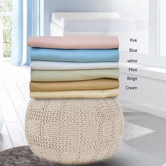 SB Home Delos Baby Sheet Cradle Cotton White 75x110cm