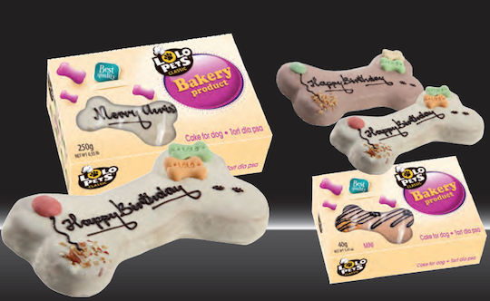 Lolo Pets Mini Cake Leckerli Hund Kleine Rassen mit Schokolade Haselnuss-Schokolade 40gr