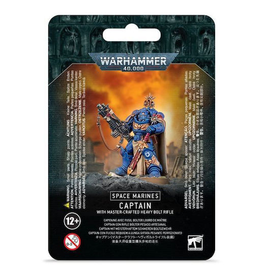 Games Workshop Warhammer Space Marines: Captain with Master-Crafted Heavy Bolt Rifle Unbemalte Figuren 99070101048