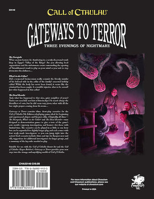 Chaosium Inc. Call of Cthulhu Gateways to Terror Guide CHA23140