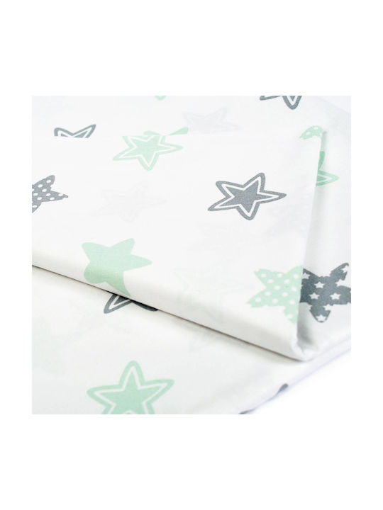 Dimcol Star 101 Baby Sheets Set Crib Cotton Green 120x160cm